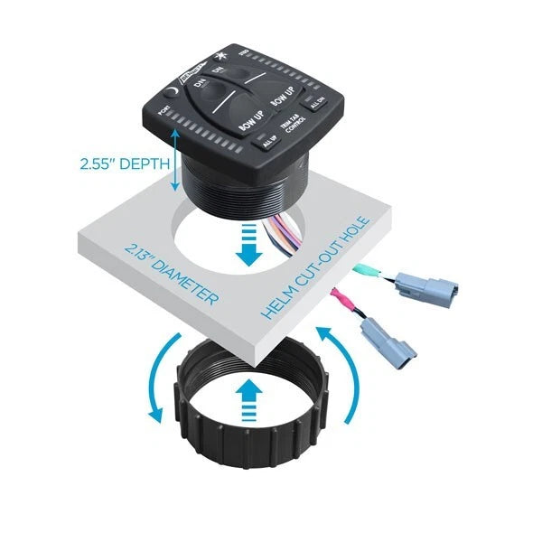 Hydraulic Trim Tab Indicator Control for Bennett OBI9000-H