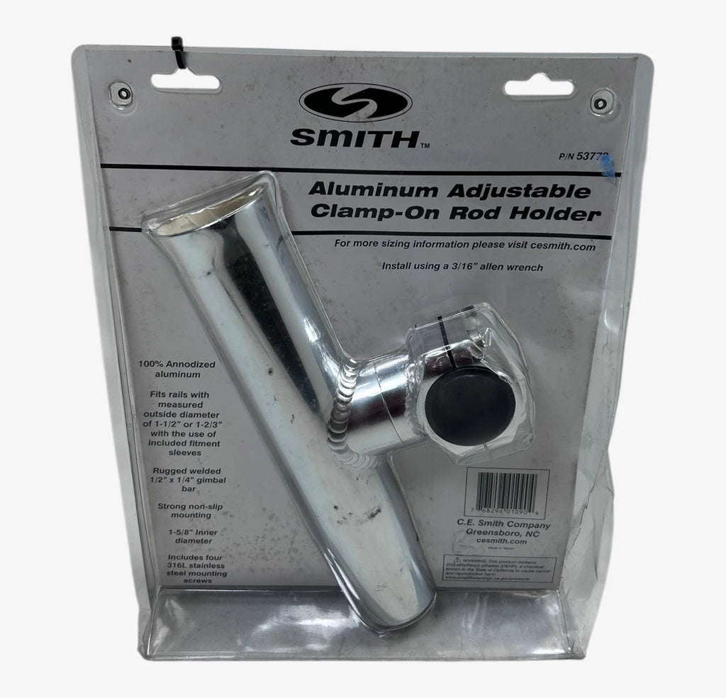 Aluminum Adjustable Clamp-On Rod Holder Mount for Smith 53772