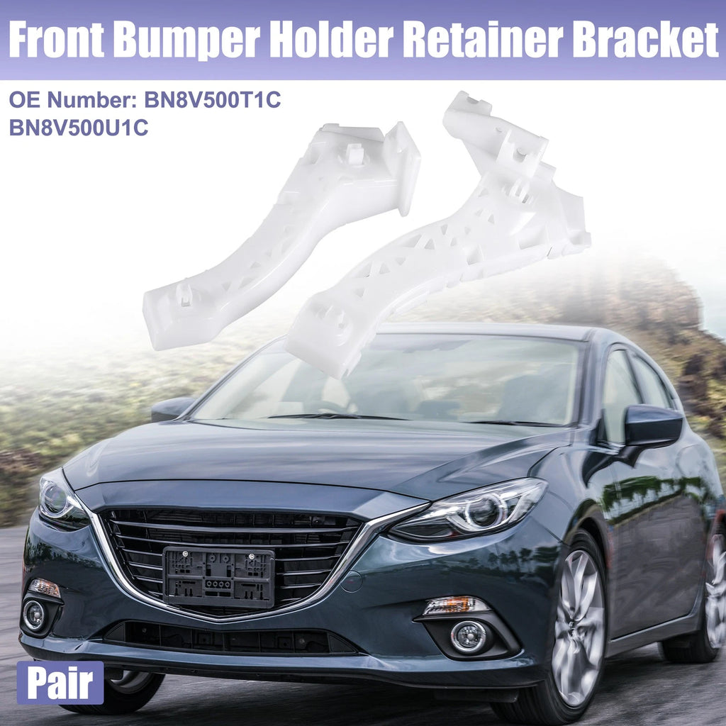 Bumper Bracket Pair Front Left Right Replacement for Mazda 3 (2004–2006)