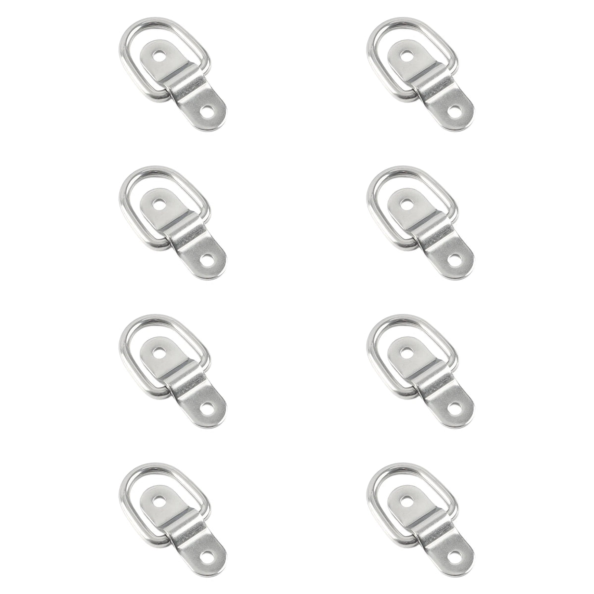 Set of 8 D Ring Anchors 6mm x 40cm for Car RV Trailer Cargo