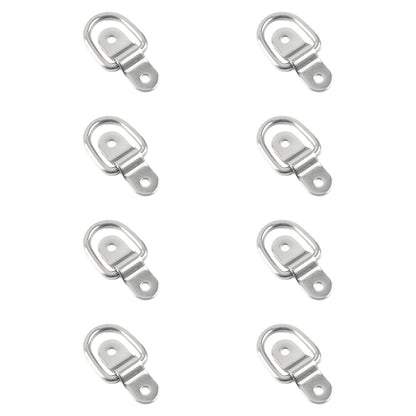 Set of 8 D Ring Anchors 6mm x 40cm for Car RV Trailer Cargo