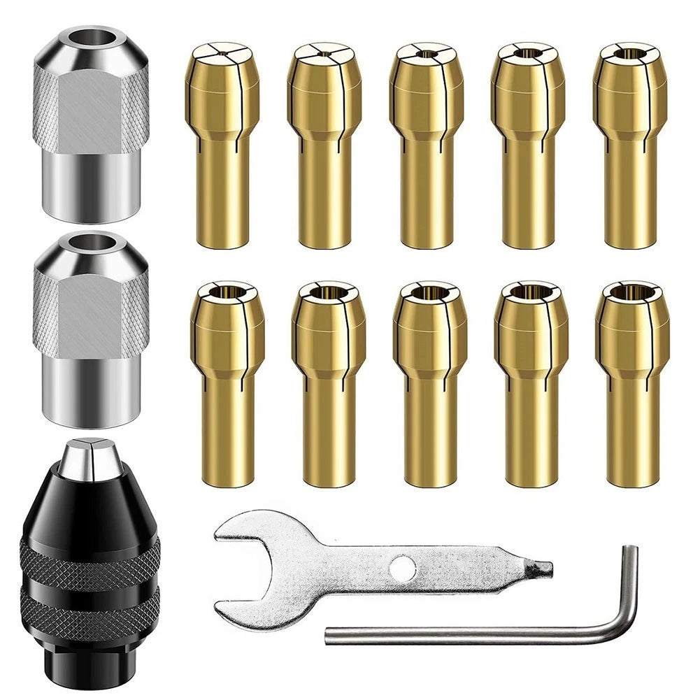 15pcs Brass Chucks for Rotary Tool