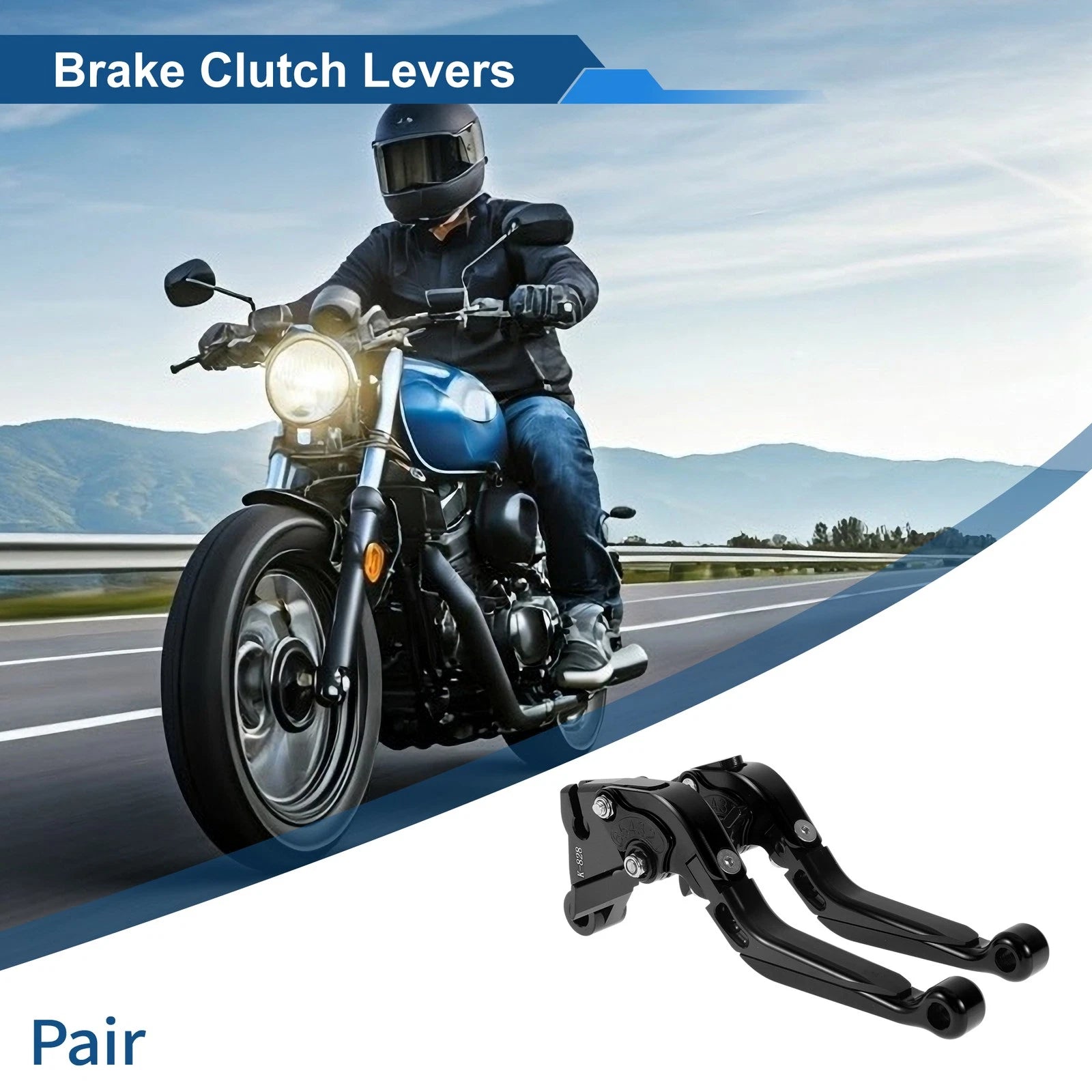 Adjustable Brake Clutch Levers for Kawasaki ZZR600 (2005–2009) Solid Black