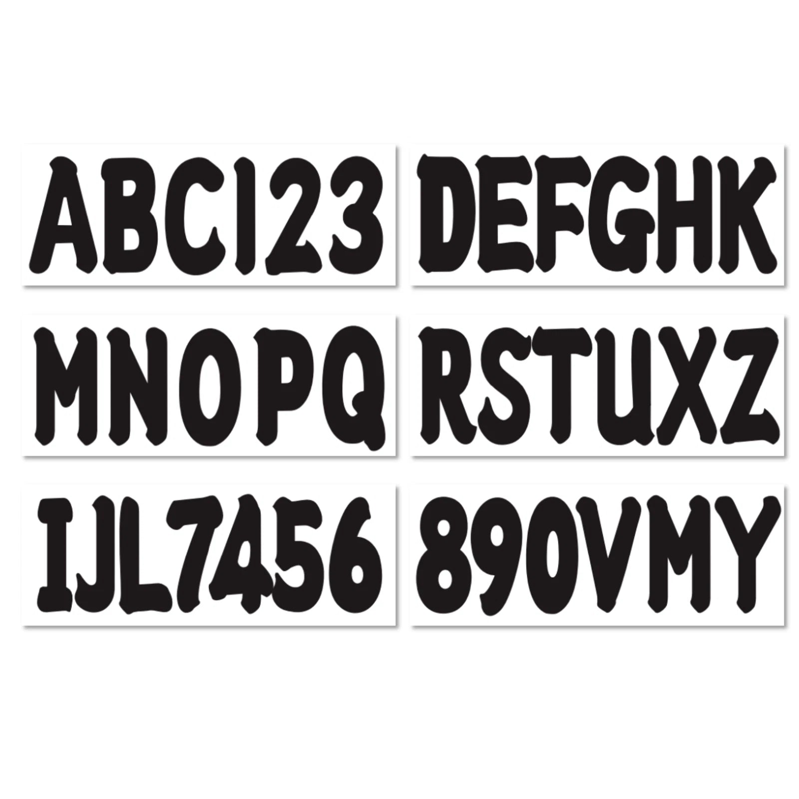 Boat Registration Number Decal Sticker