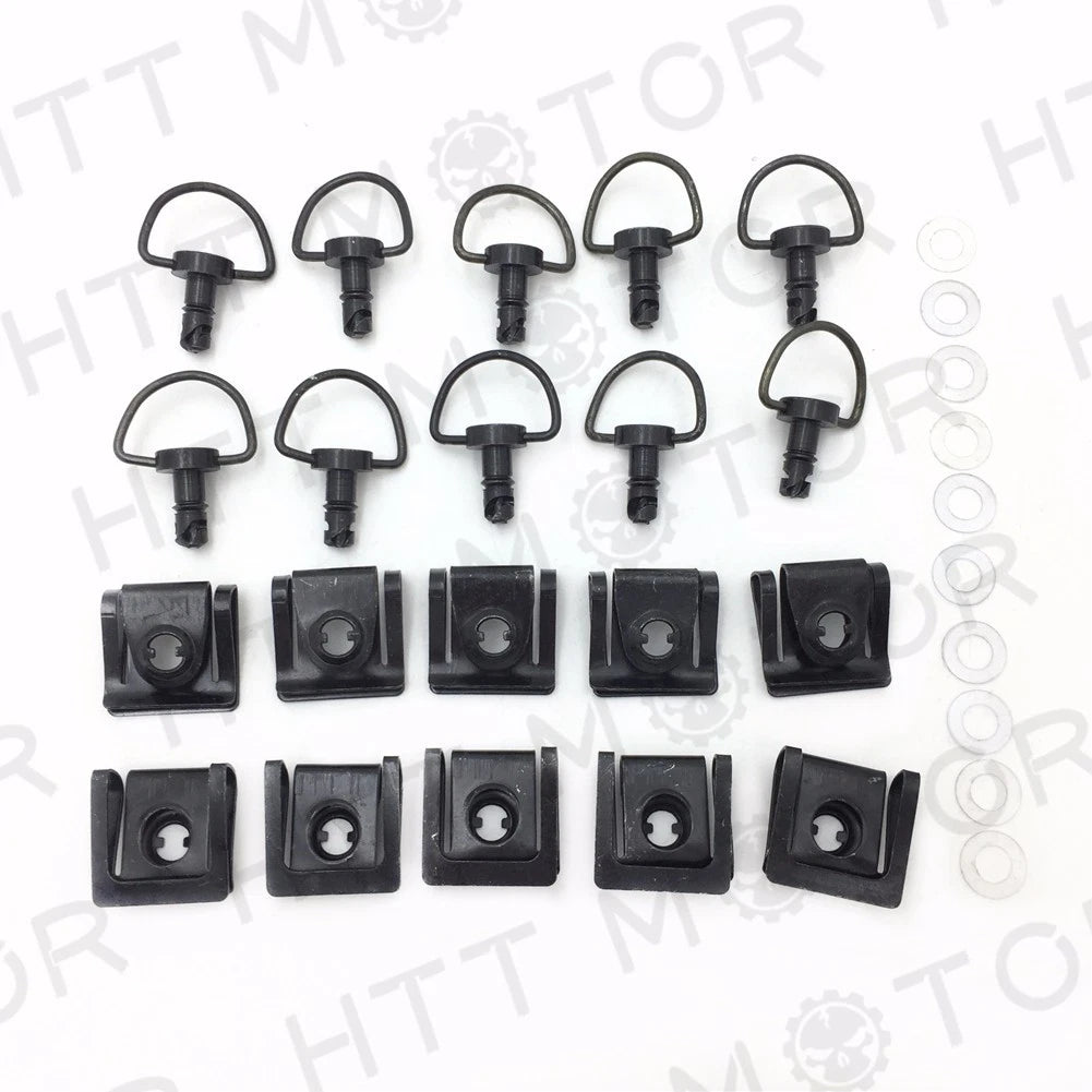 10 Dzus Style Quick Release Fairing Fasteners for Motorcycle (1/4 Turn)