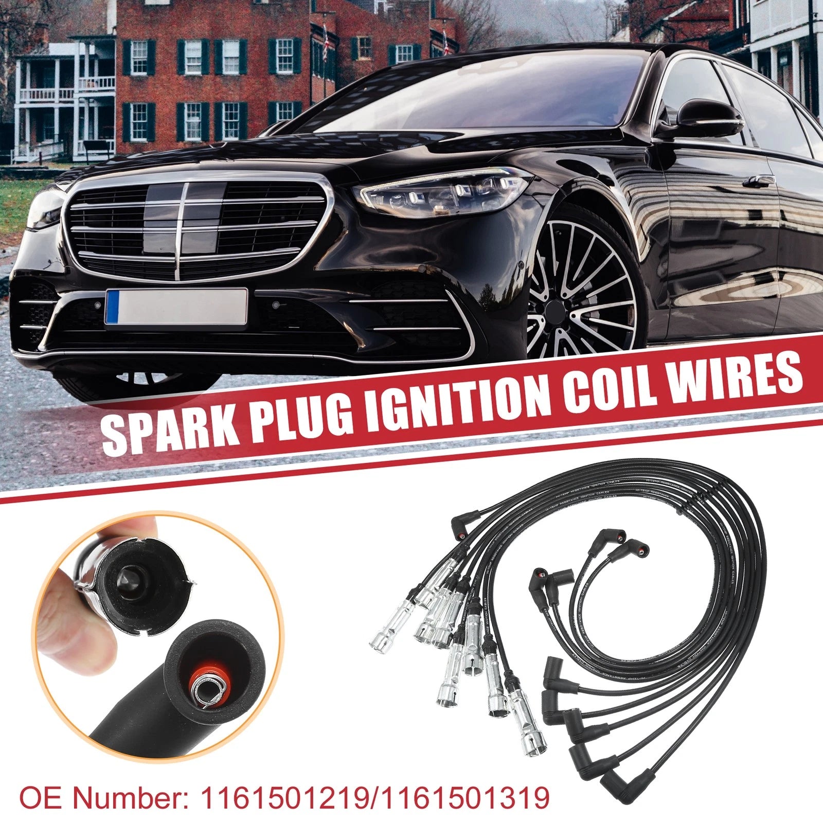 Spark Plug Wire Ignition Coil Cable Set for Mercedes-Benz S-Class (2002–2013)