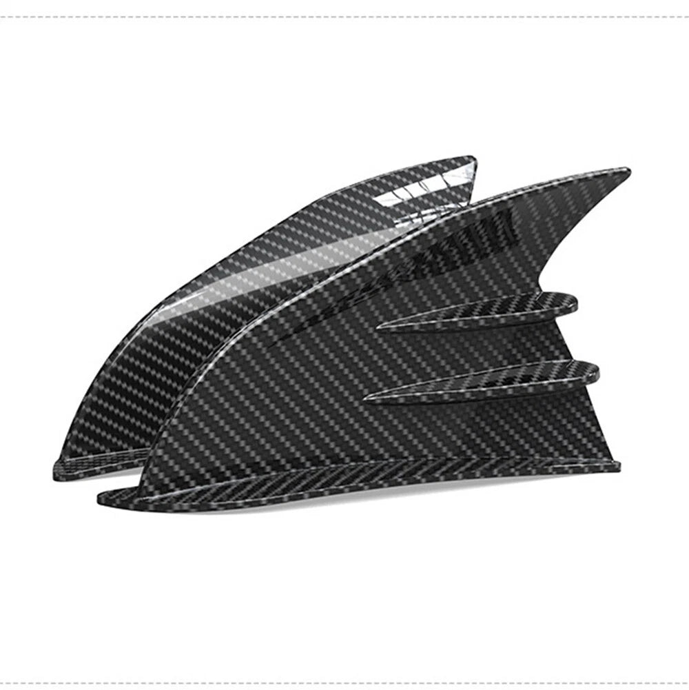 1 Pair Glossy Carbon Fiber Winglets Spoiler Kit for Motorcycle