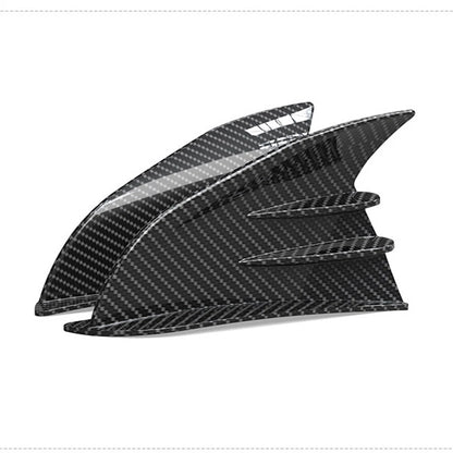 1 Pair Glossy Carbon Fiber Winglets Spoiler Kit for Motorcycle