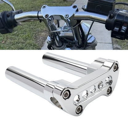 6.5" Handlebar Riser 5-Hole Top Clamp for Harley Softail Dyna Sportster (No Years) Chrome