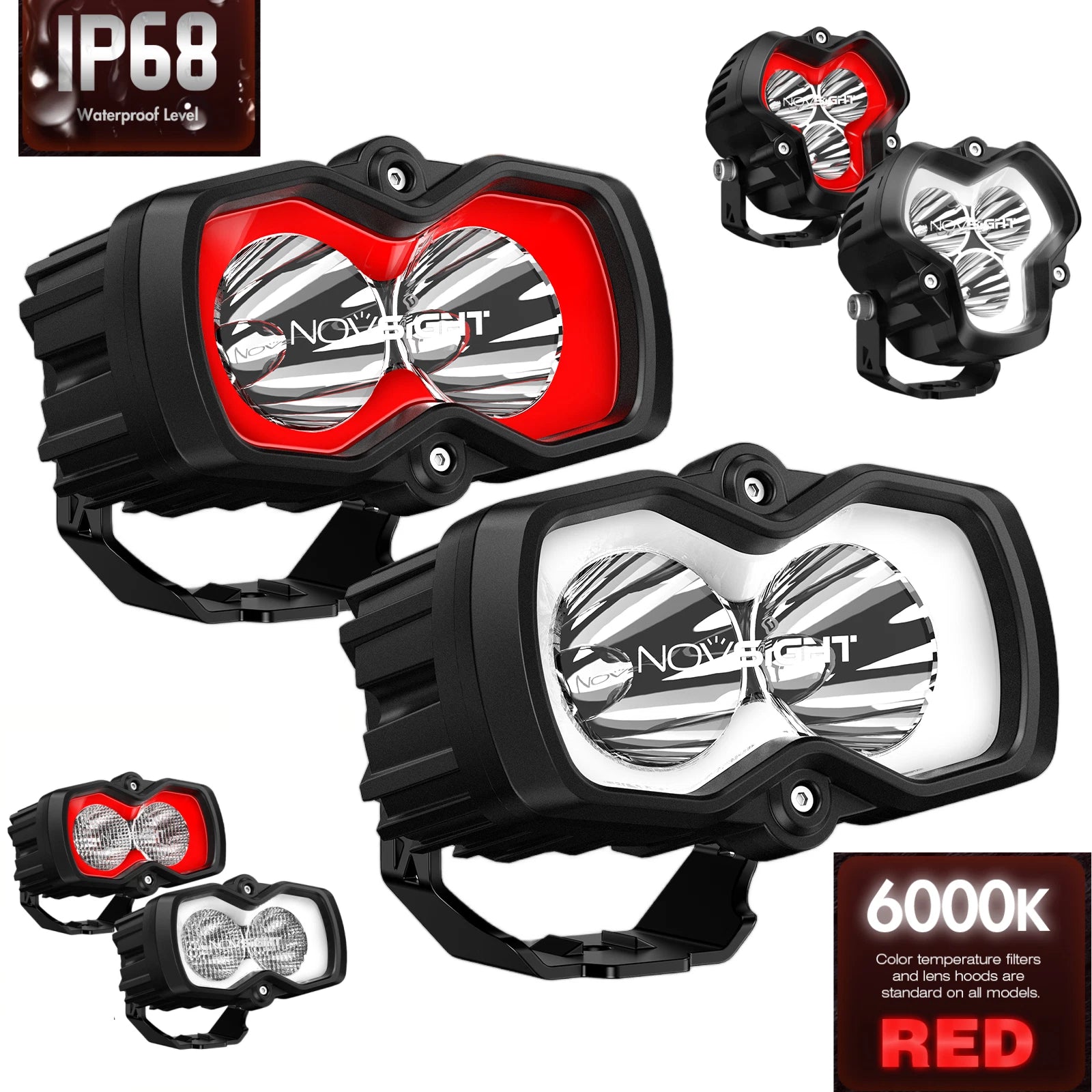 LED Pod Work Lights for Jeep Truck SUV (3/4.5")