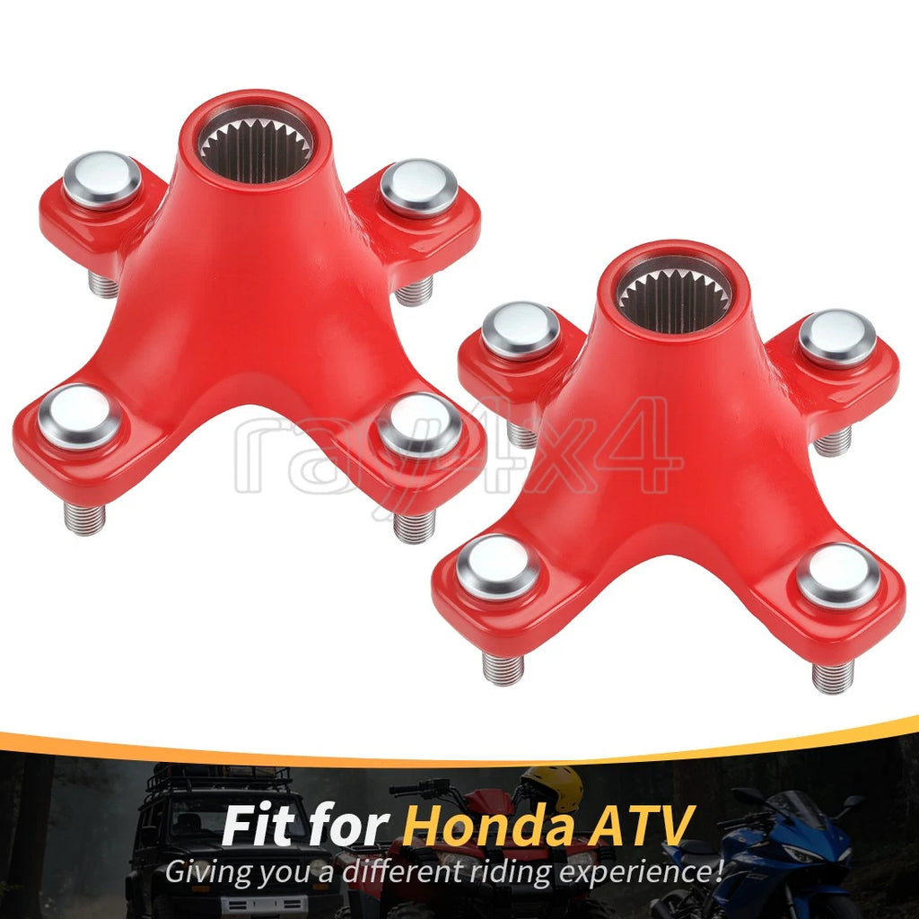 2 Rear Wheel Hubs for Honda TRX450R (2004–2009) - Red