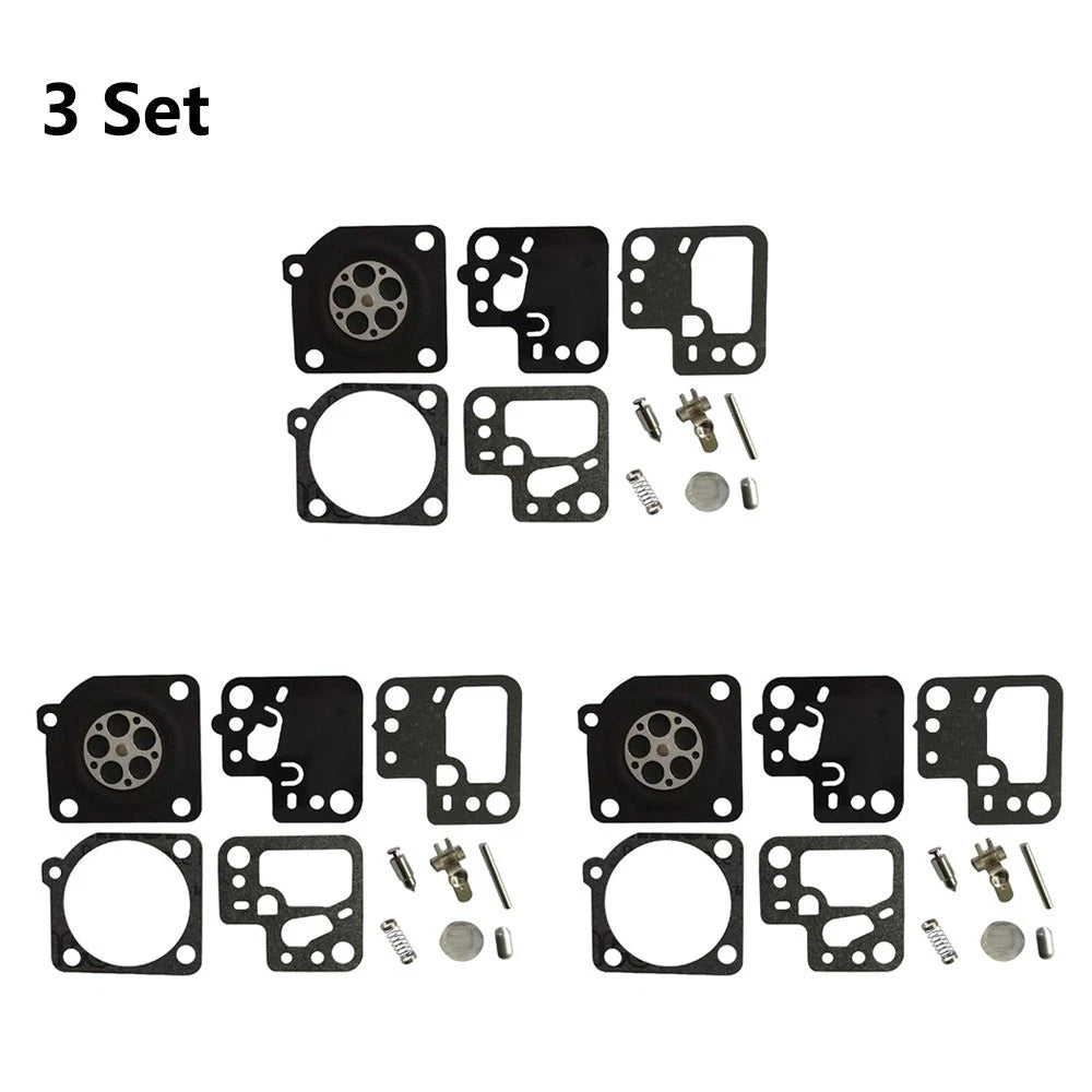 Set of 3 Carburetor Repair Kits for Stihl HS46 HS56 (ZAMA RB-186)