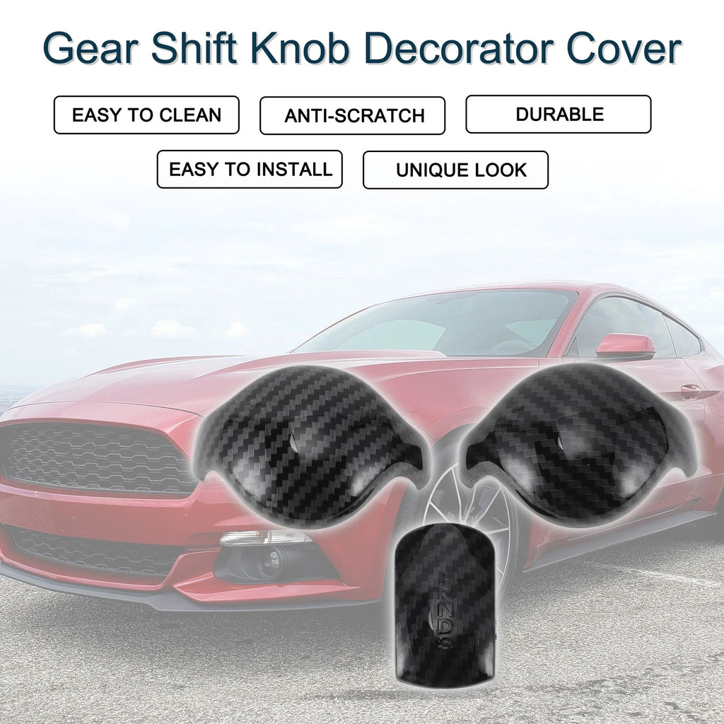 Gear Shift Knob Cover for Ford Mustang (2015–2023) Black