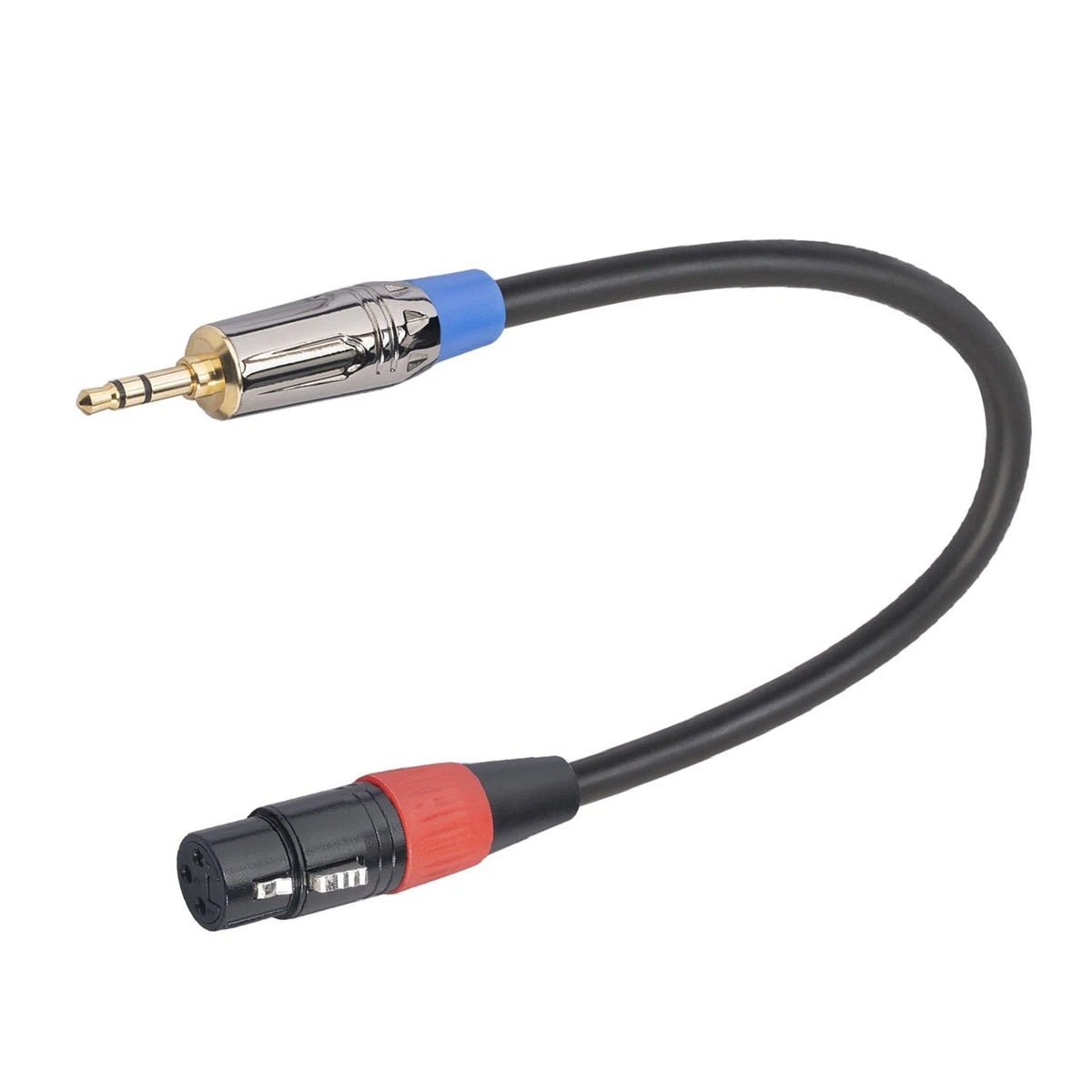 3.5mm TRS Male to 3Pin XLR Female Cable for Live Streaming (0.3m)