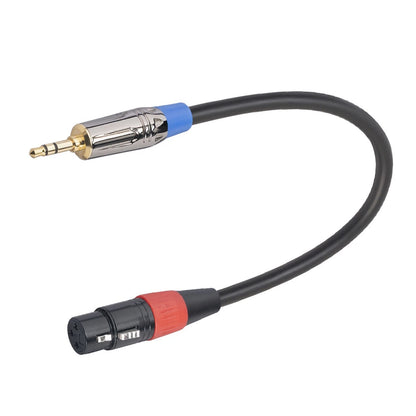 3.5mm TRS Male to 3Pin XLR Female Cable for Live Streaming (0.3m)