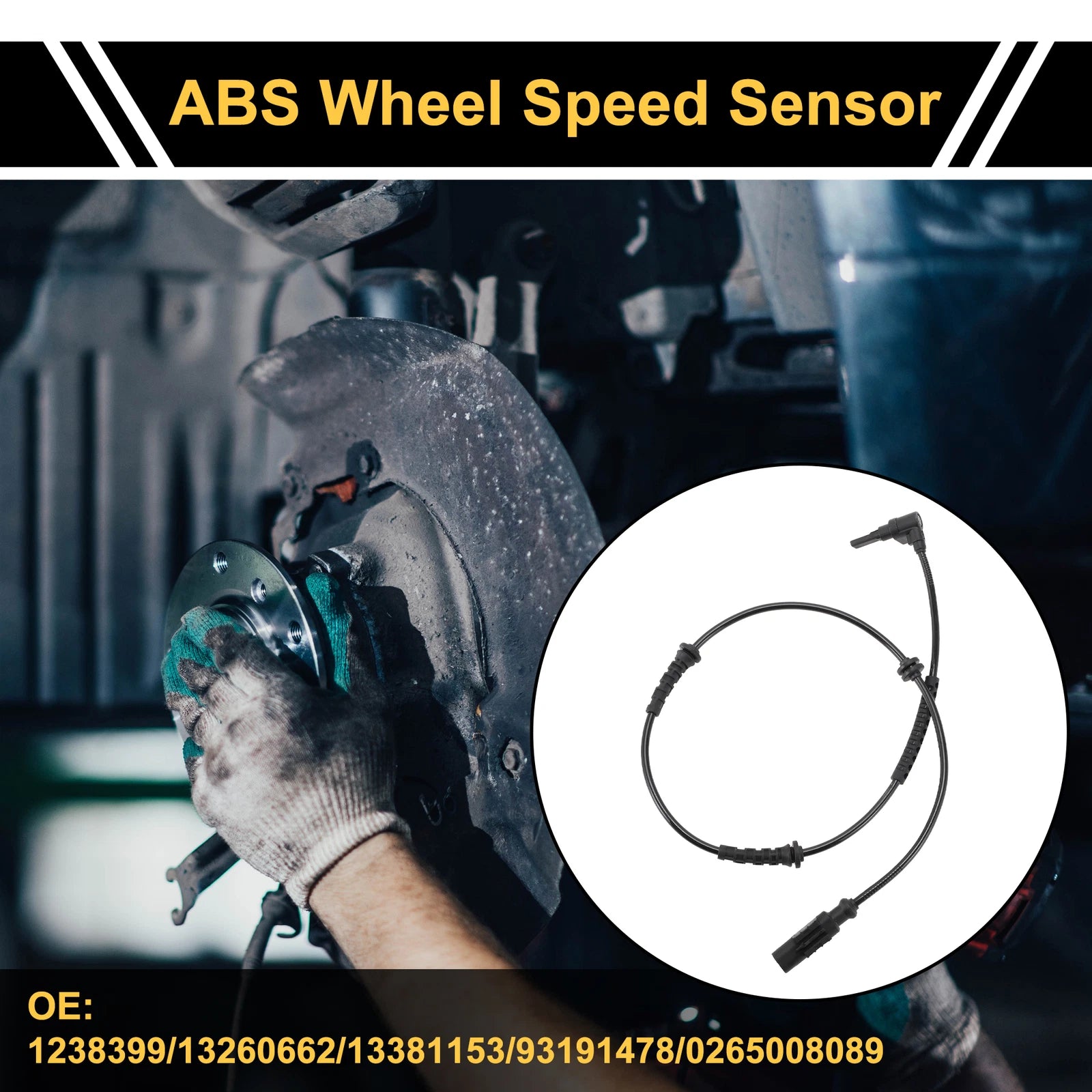 ABS Wheel Speed Sensor for Opel Corsa Mk3 (D) (2006–2014) No. 1238399/132 60662