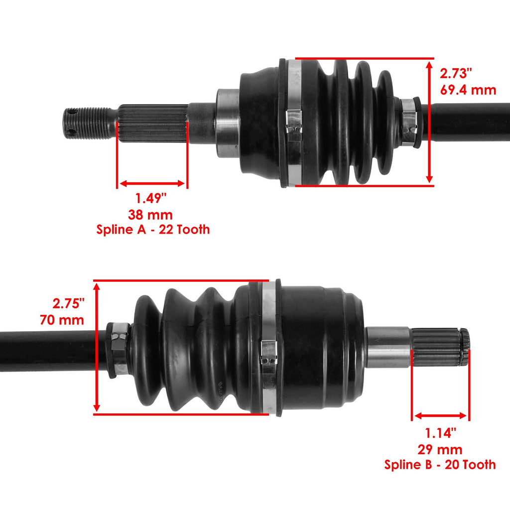 Front Left Complete CV Joint Axle for Kawasaki Prairie 400 KVF400 (1997–2002)