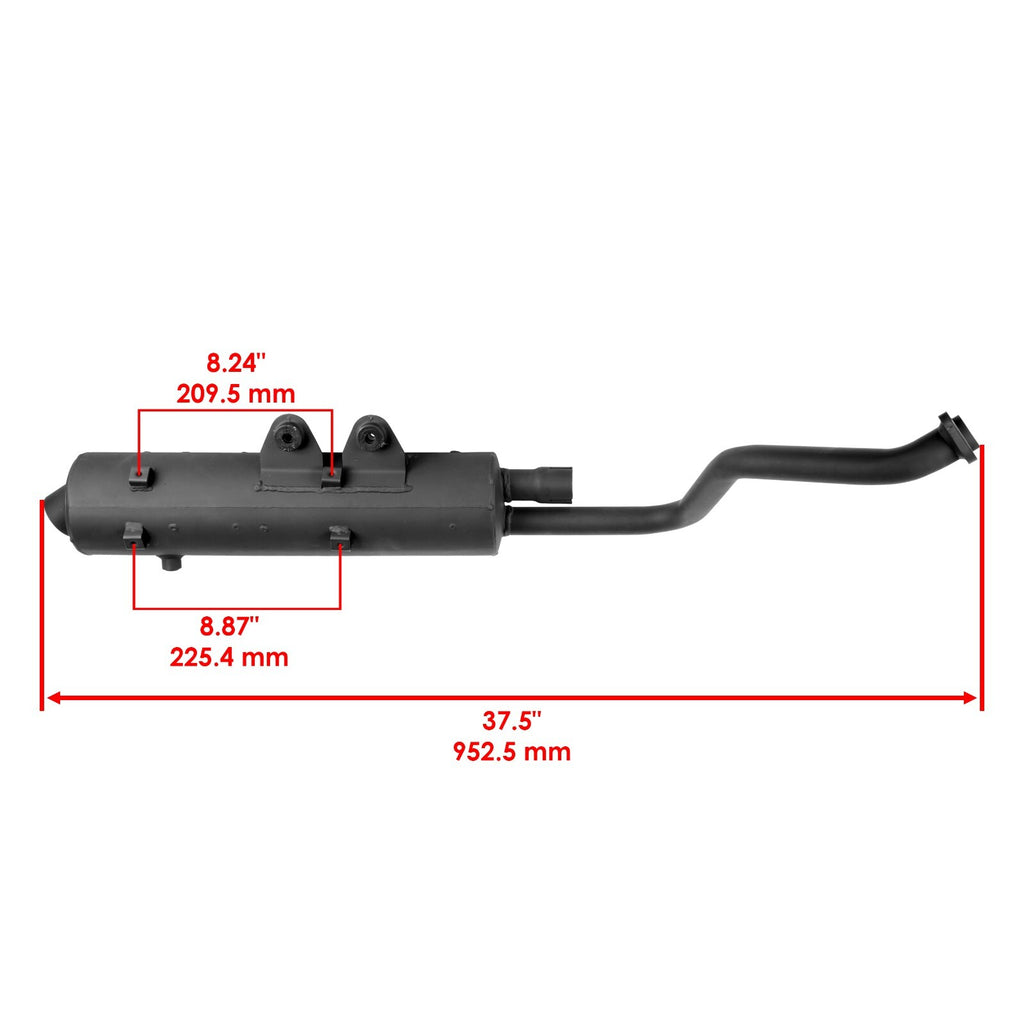 Exhaust Muffler with Gasket Replacement for Kawasaki Brute Force 650 (2005–2009)