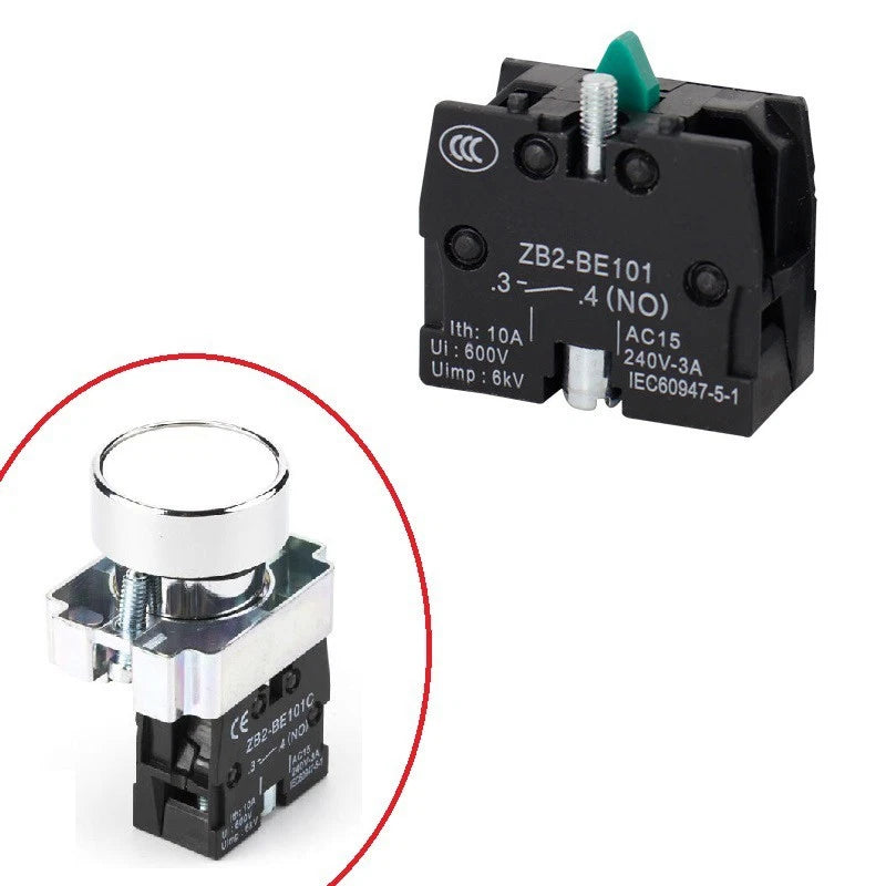 10PCS 10A Auxiliary Contacts for Pushbutton Switches 22mm (No)