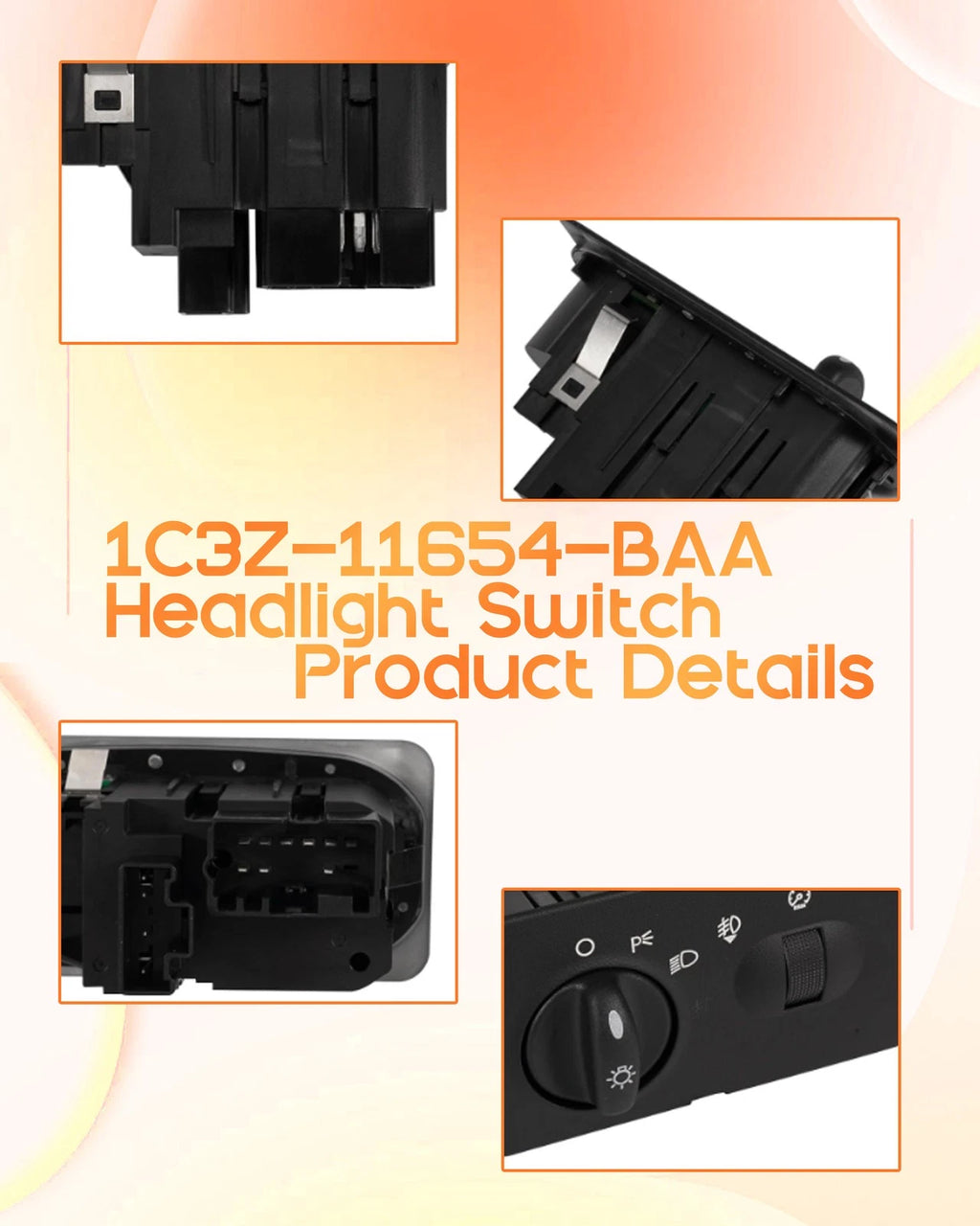 Headlight Switch for Ford F250 F350 F450 F550 (2002–2004)