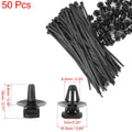 Car Clip Retainer Fastener Kit with Cable Tie for Audi VW Skoda (50pcs)