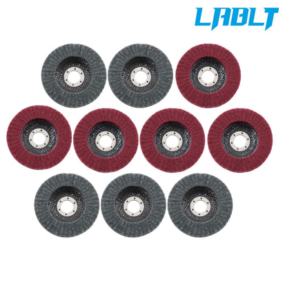 10Pcs 4.5 Inch Angle Grinder Scour Flap Disc 320 & 600 Grit