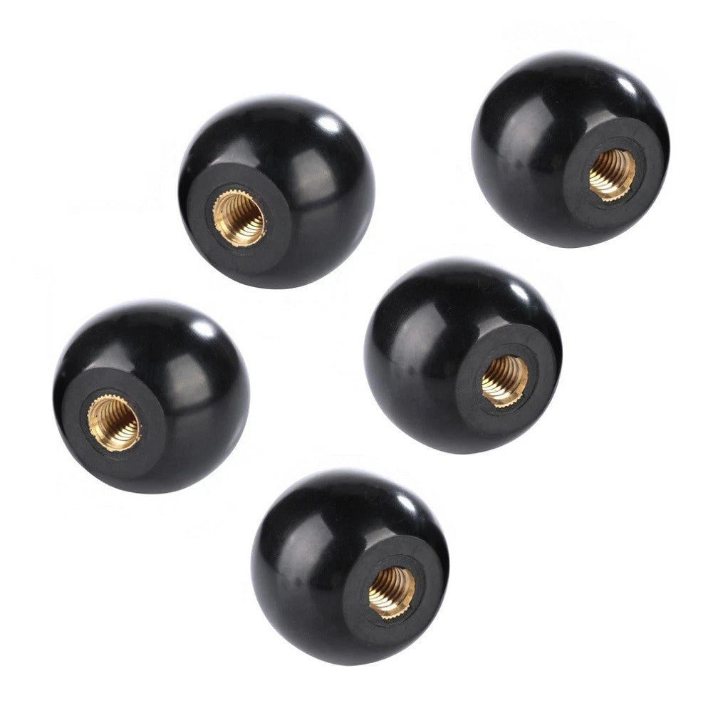 Set of 5 Round Bakelite Lever Knobs for Machines