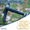 Bicycle Headset Spacer Set 2mm 1-1/8 for Gold Tone 28.6mm Fork Stem (10 Pcs)