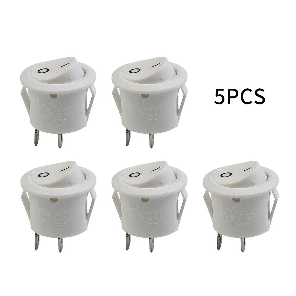2 Pin Terminal SPST ON/OFF Rocker Switch for Lights & Appliances
