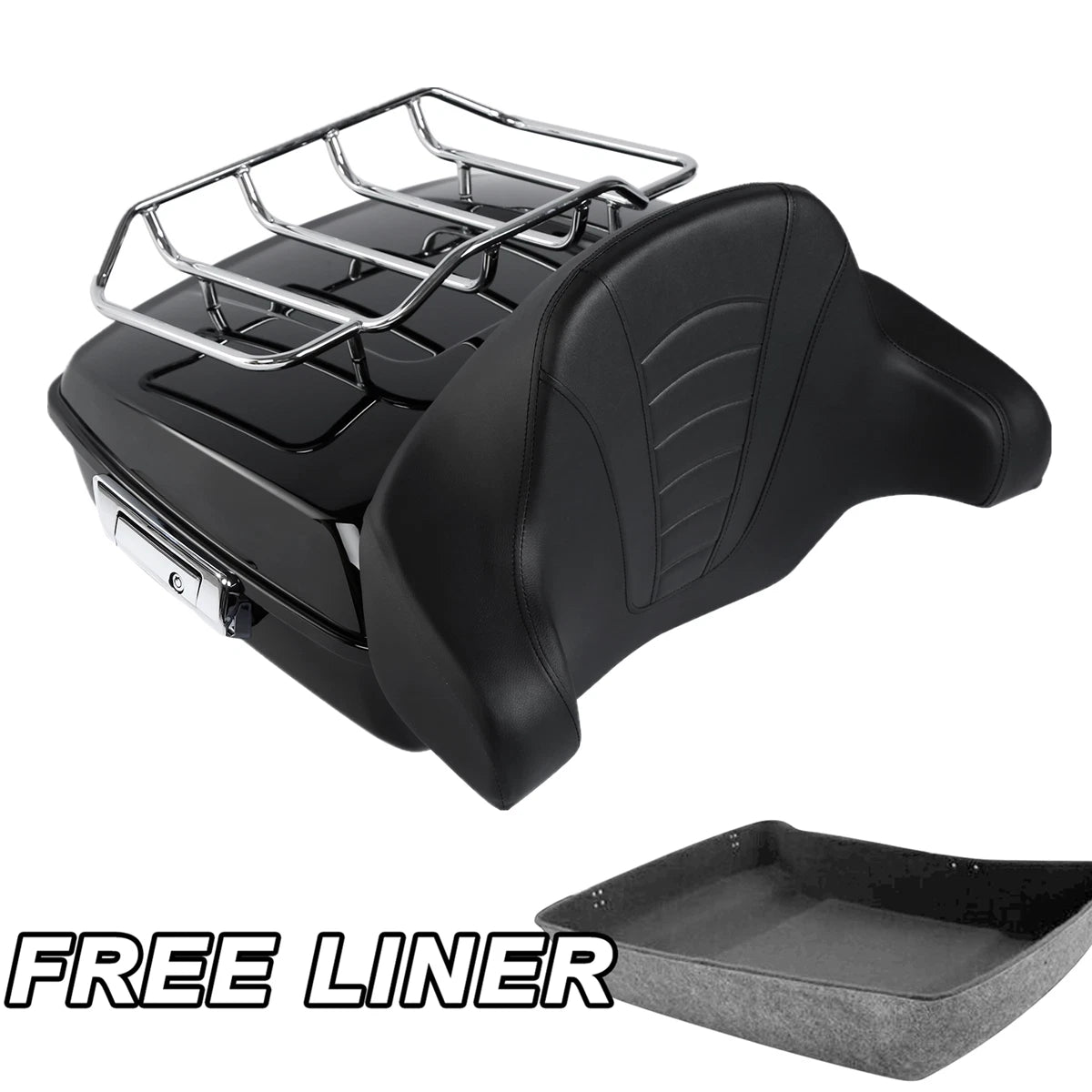 Chopped Trunk Backrest Pad for Harley Touring Road King (2014–2026)