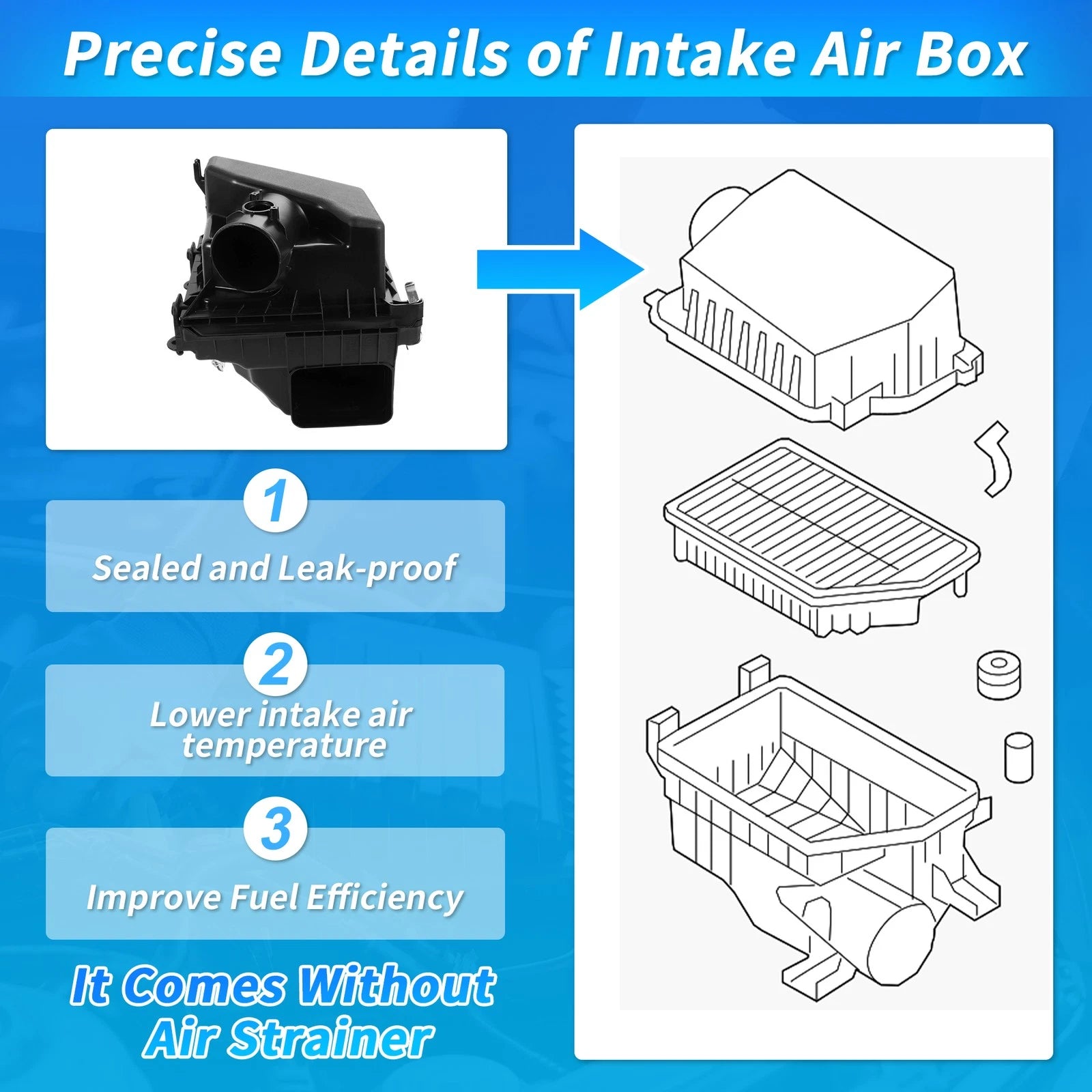 Air Filter Cleaner Box Housing Replacement for Toyota Camry (2018–2024)