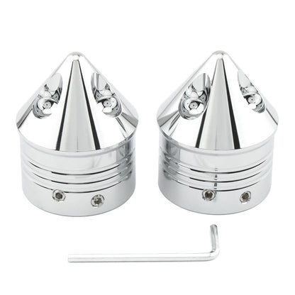 1 Pair Front Wheel Axle Nut Covers for Harley Touring Road Glide Dyna Softail (–)