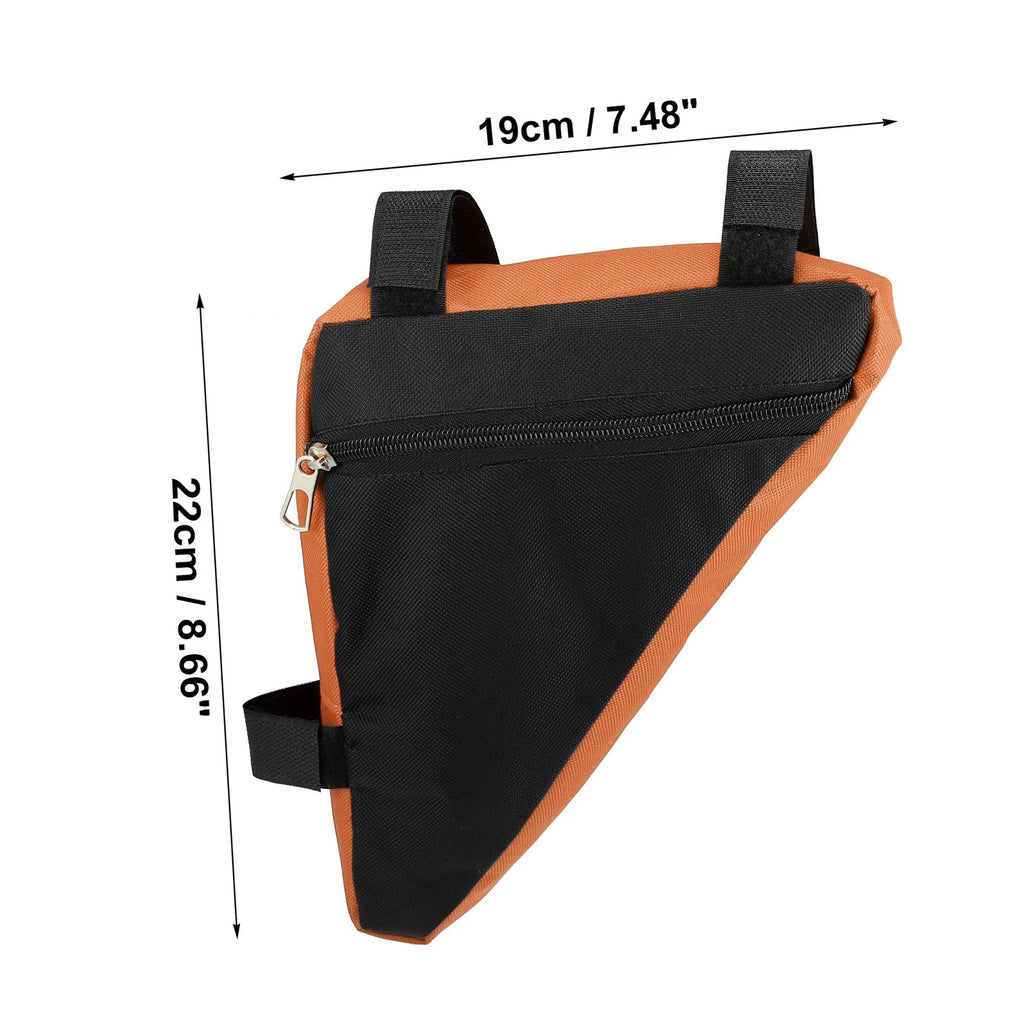 Triangle Frame Bag Front Cycling Storage Bag for Mountain Bike (Orange)