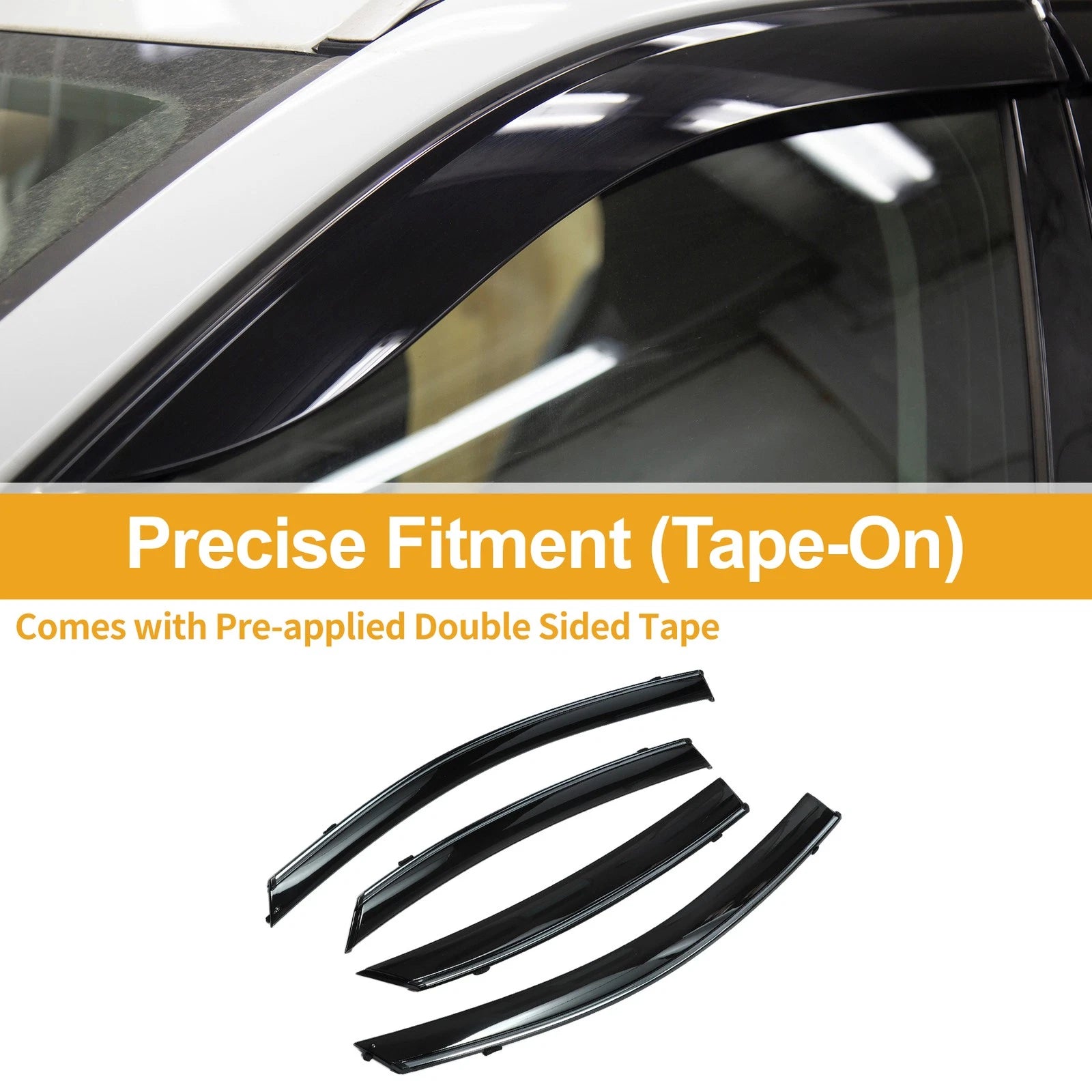 Window Deflectors Side Window Visors 1 Set for Hyundai Accent (2018–2023)