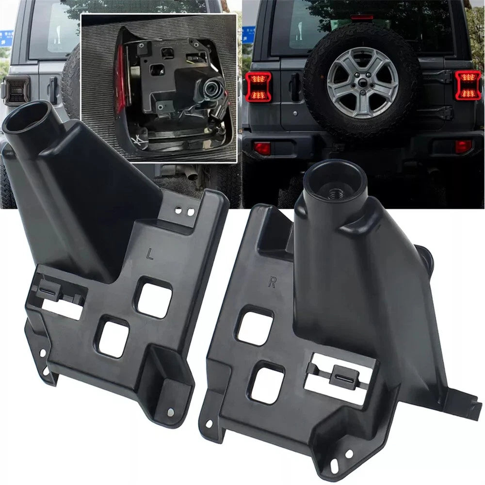 Left+Right For 2018-2024 Jeep Wrangler JL Rear Tail Light Bracket Holder Black