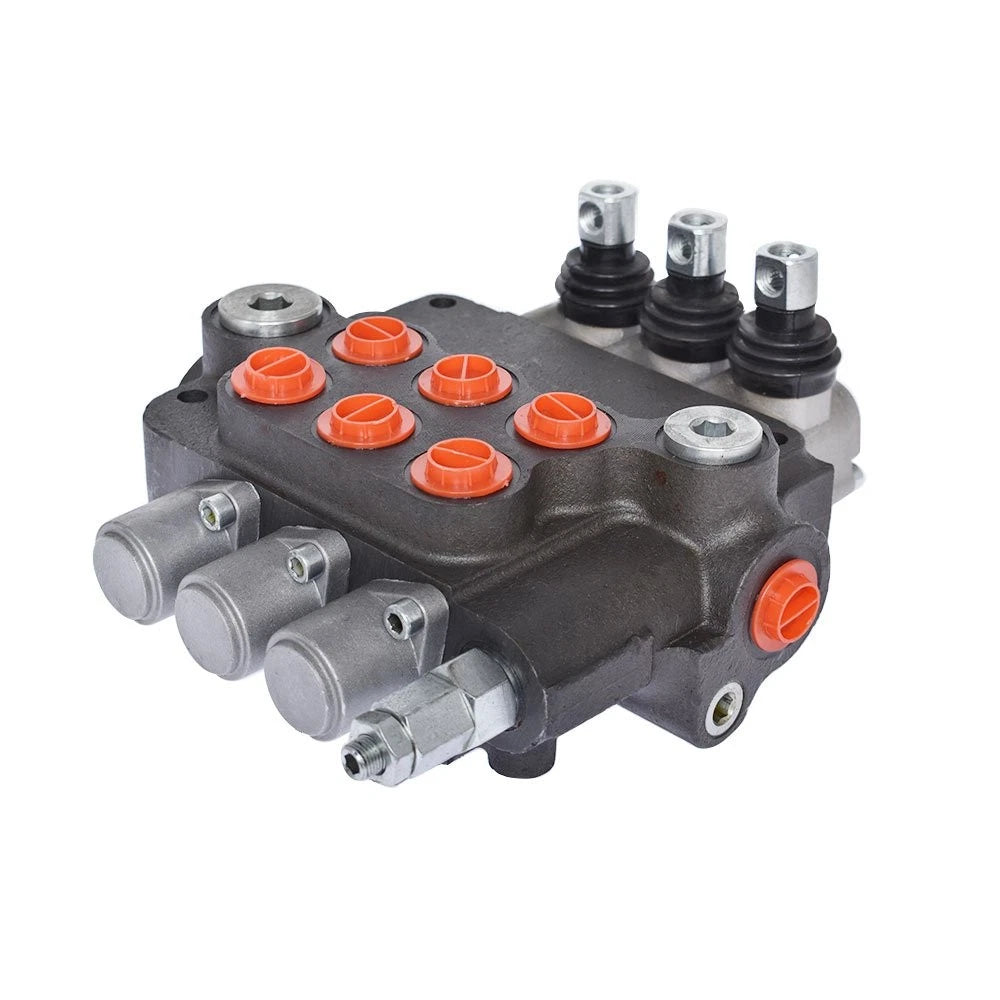 Hydraulic Monoblock Double Acting Control Valve 3 Spool for