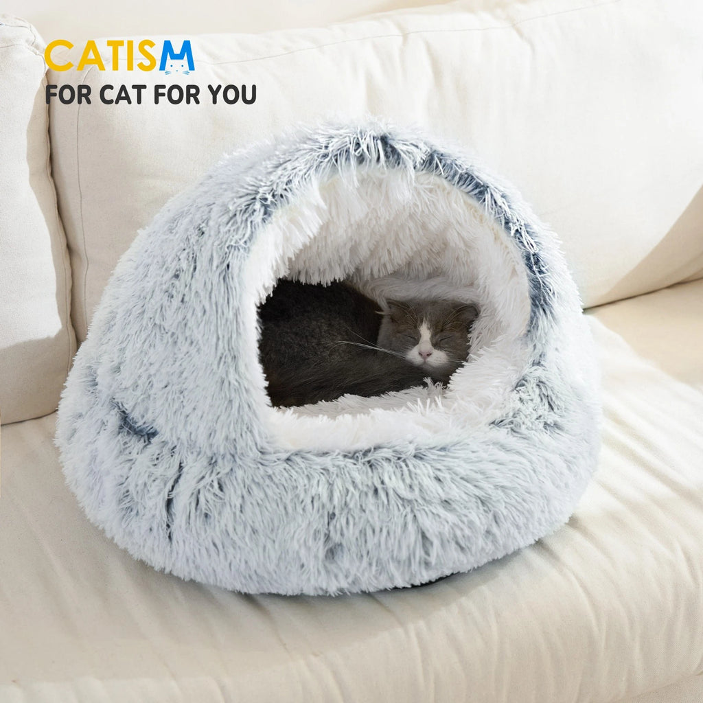 Soft Plush Cat Bed for Cats (Winter Comforter)
