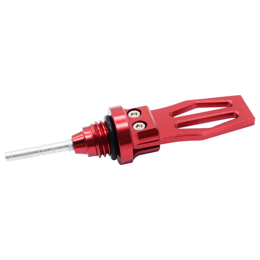 Motorcycle Engine Oil Dipstick Cap Plug CNC Crankcase Oil Level Gauge Red