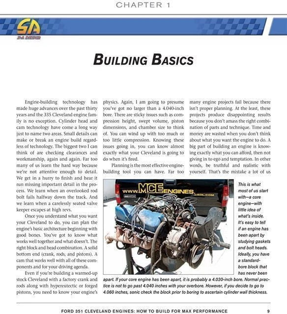 Performance Build Specs Book for Ford 351 351C 351M 400M (1970–1982)