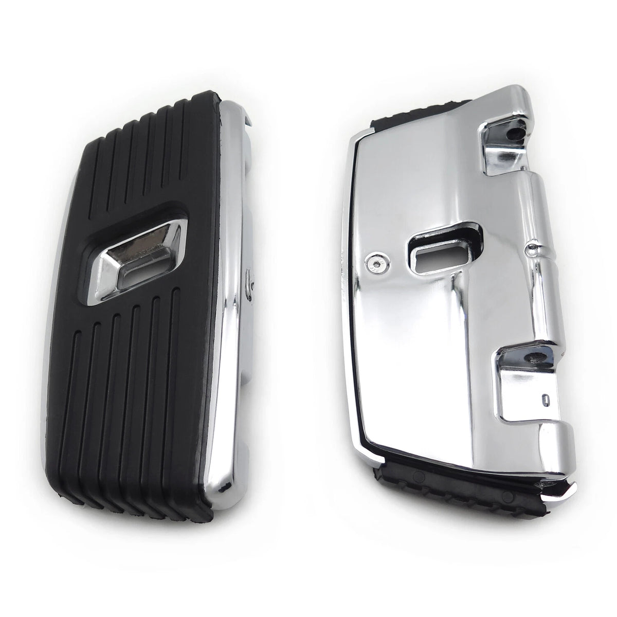Hana Square Passenger Footboard Black for Harley Dyna/Softail (2006–2019)