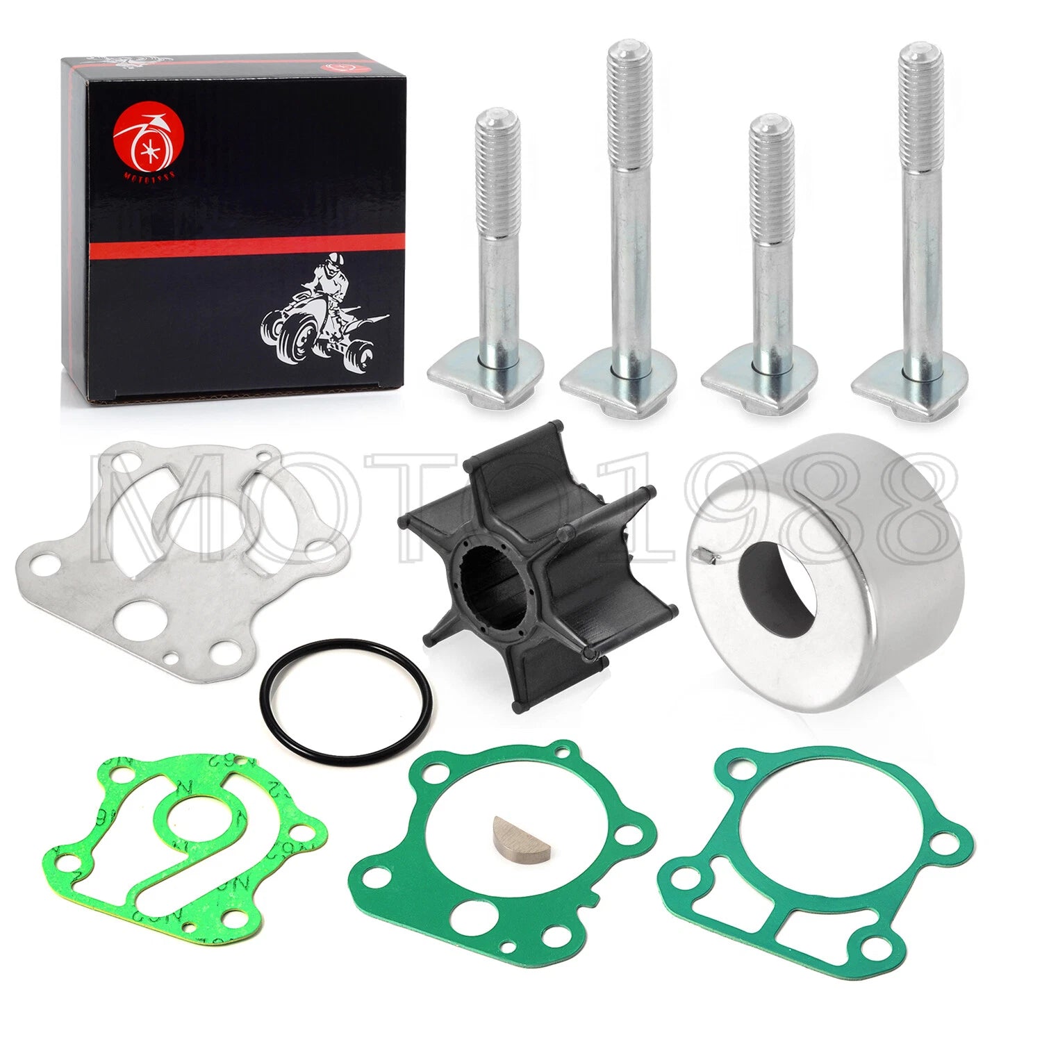 Water Pump Impeller Repair Kit for Yamaha Outboards 70 85 90 HP (1990–2023)