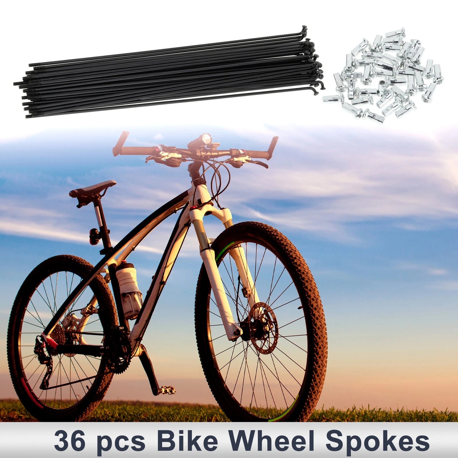 Bicycle Spokes Nipple 12G 255mm Carbon Steel Black Universal (Universal)