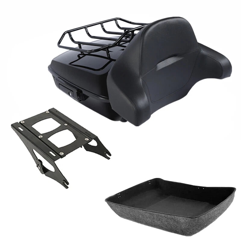 Chopped Trunk Backrest Mount Rack for Harley Street Glide (2014–2026)