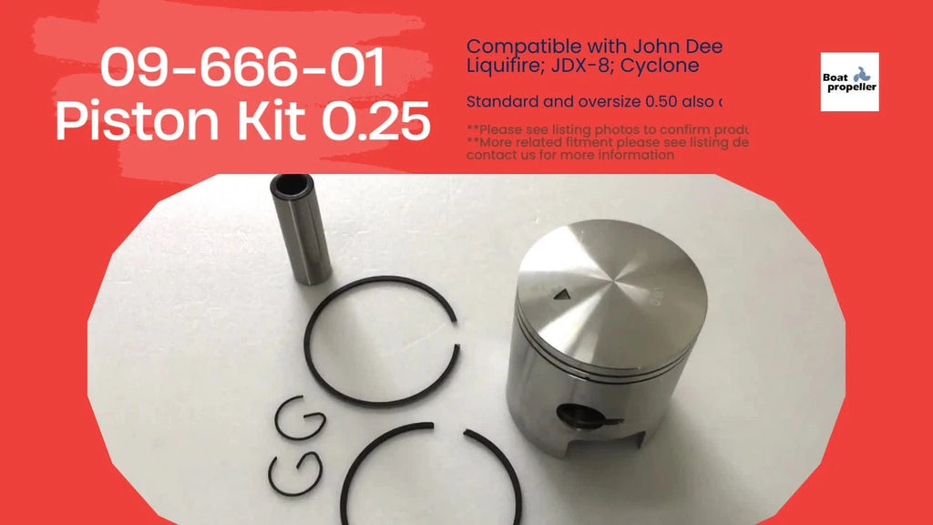Piston Kit 0.25 + Ring for John Deere Liquifire/Cyclone 440 (1979–1982)