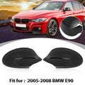 Rear View Mirror Cover Cap Glossy Black for BMW E90 E91 (2005–2008)