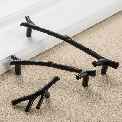 2Pcs Unique Tree Branch Door Cabinet Pulls Cupboard Bookcase Handle Drawer Knob