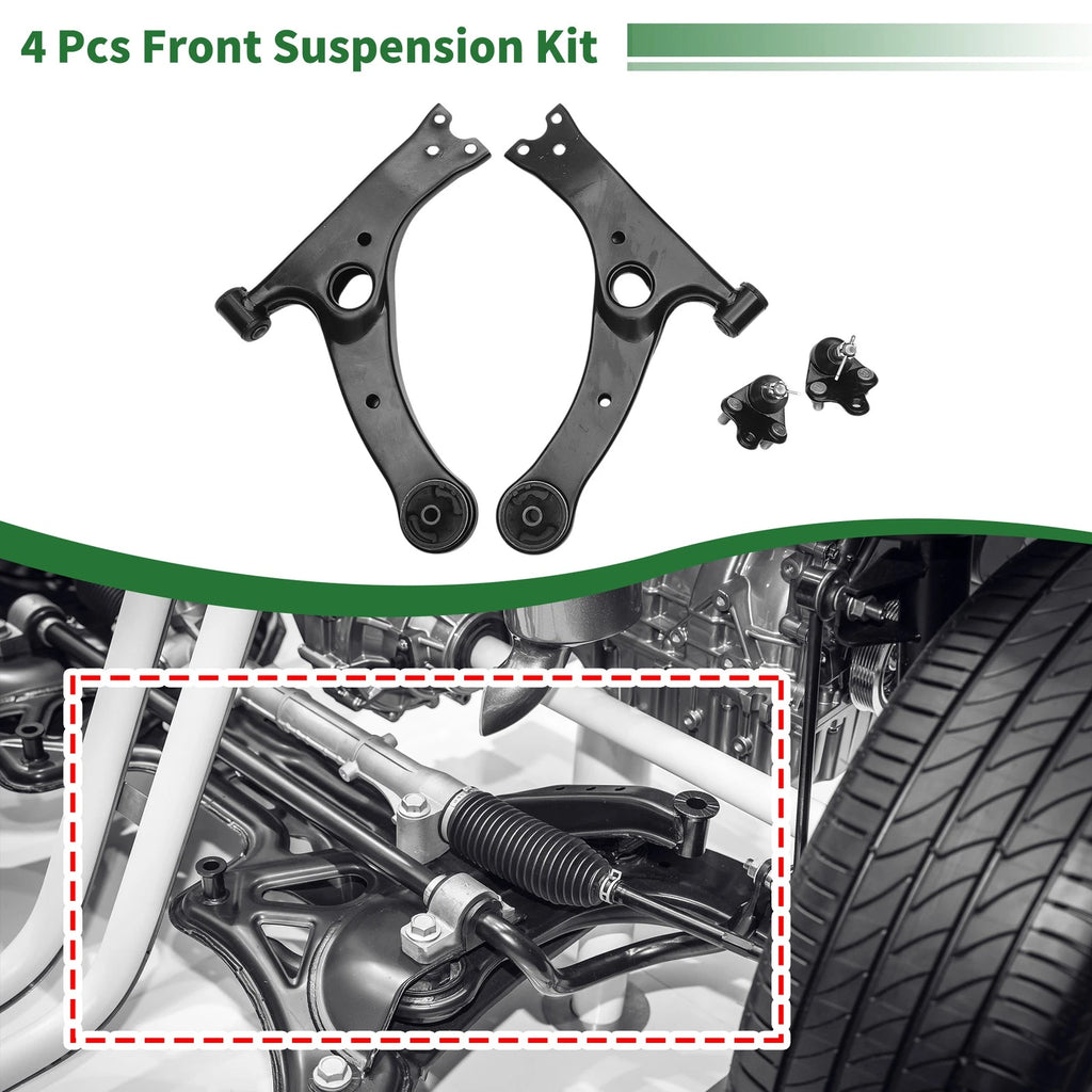 4 Pc Front Lower Control Arms Replacement for Toyota Celica (2000–2005)