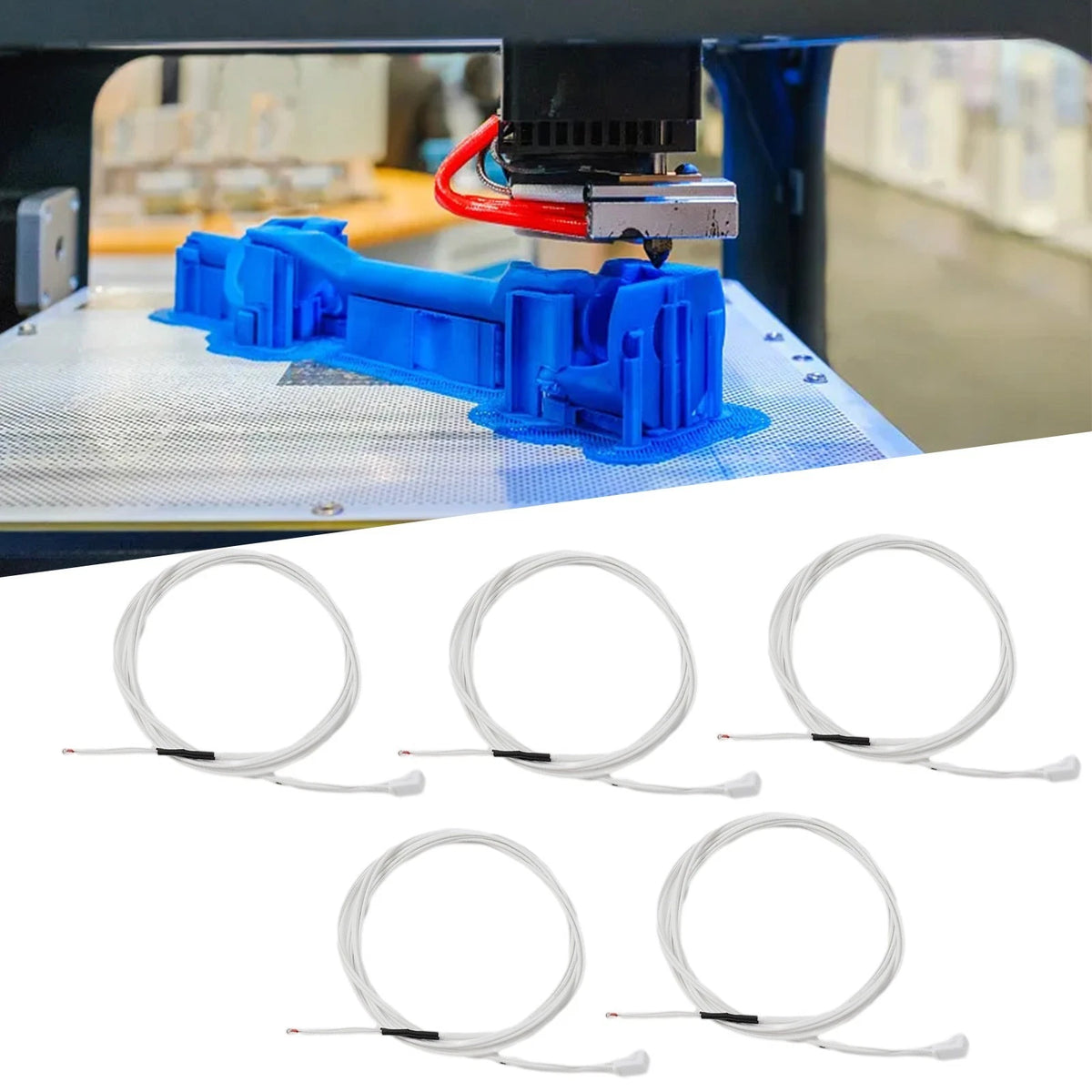 5X Thermistor Temperature Sensor 100K for Ender 3 Pro, CR-10, CR-10S