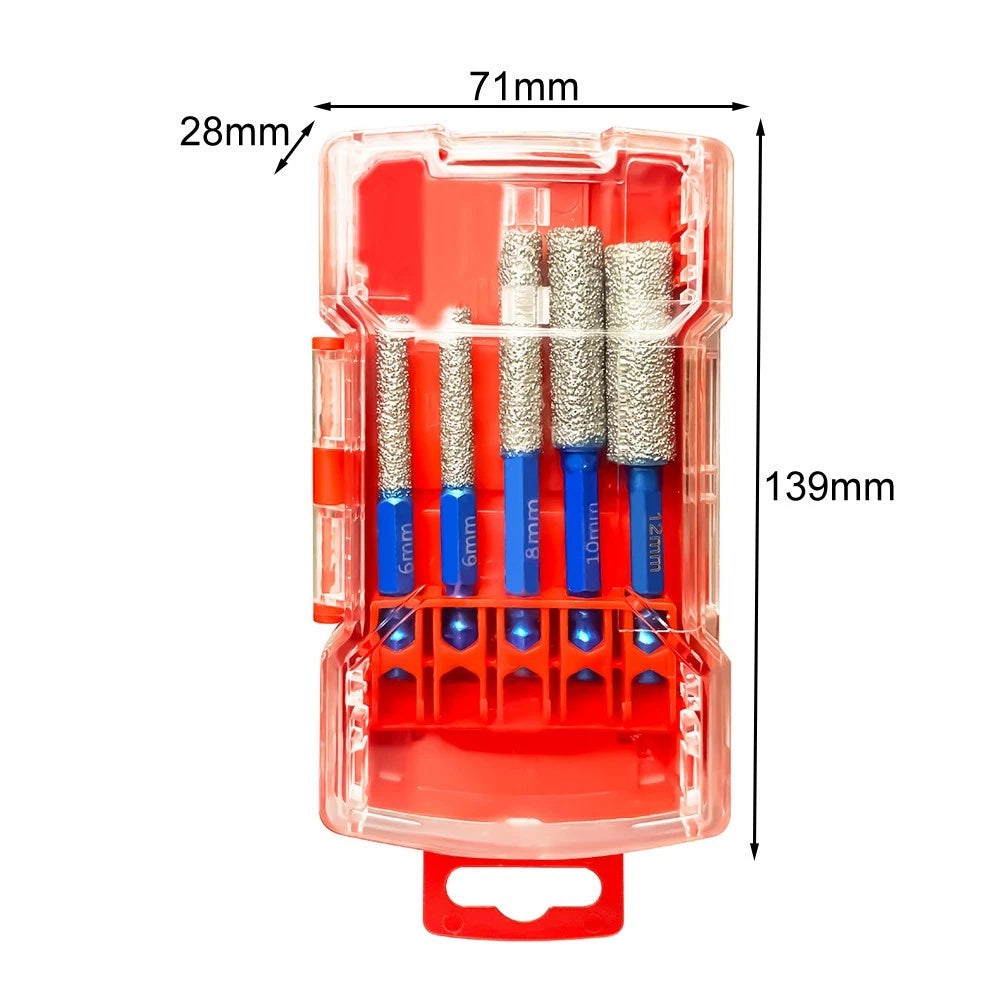 Set of 5 Diamond Grinding Heads for Polishing Rotary Tools