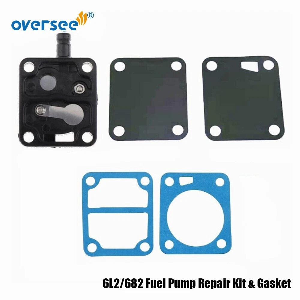 Fuel Pump Repair Kit & Gasket for Yamaha 2T 15-25HP Outboard (682-24412)